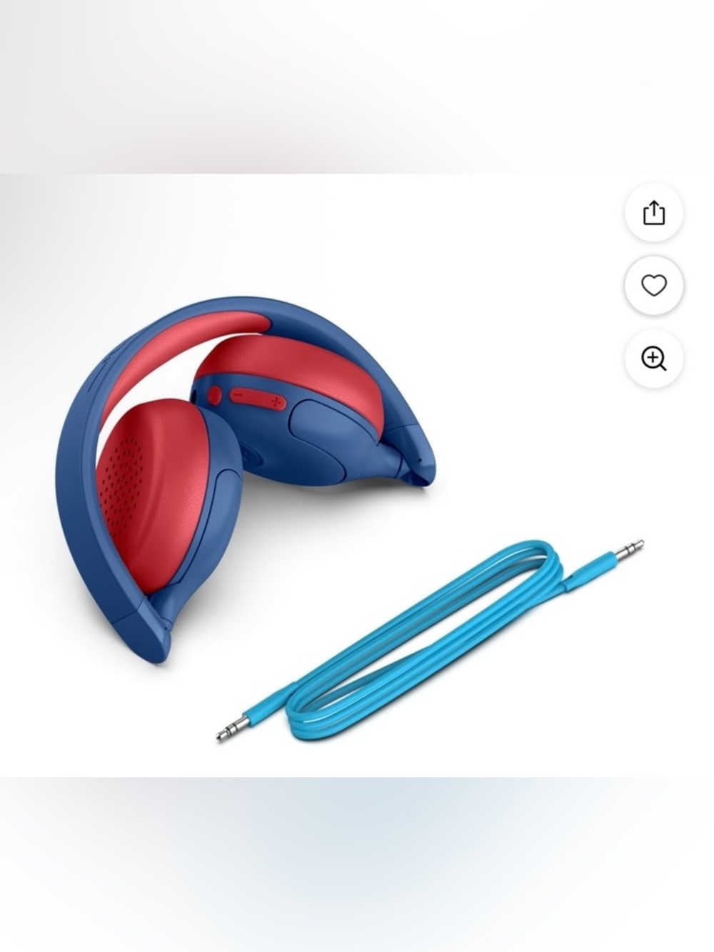 JLab JBuddies ANC Kids Over-Ear Headphones - Blue and Red - Picture 7 of 11